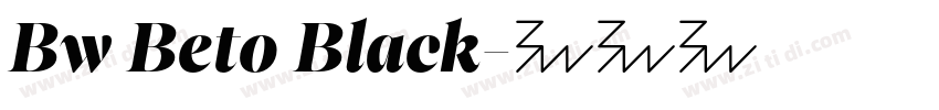 Bw Beto Black字体转换